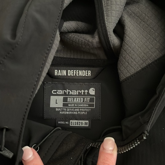 Men’s Carhartt Rain Defender Midweight Softshell Hooded Jacket - Picture 8 of 8